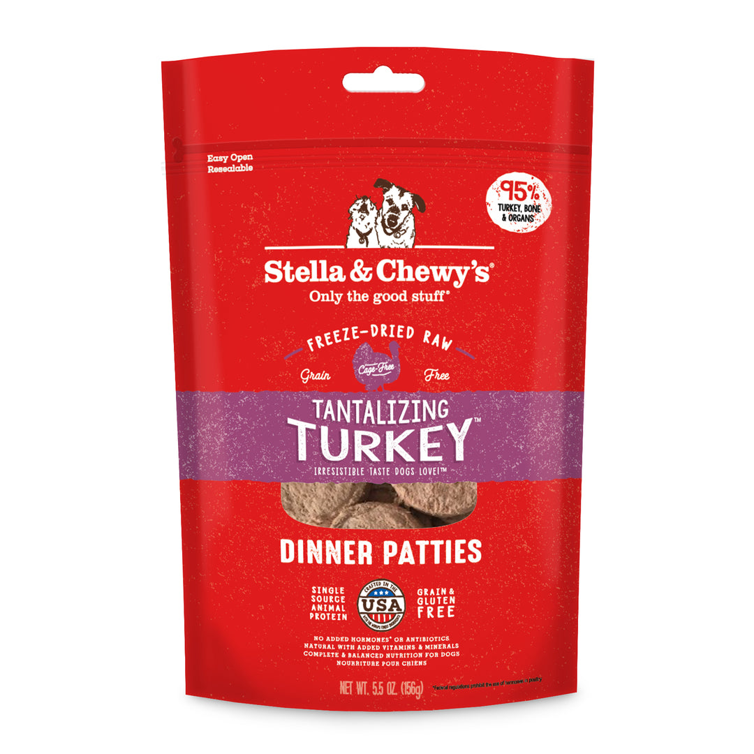 Stella & Chewy's Tantalizing Turkey Dinner Patties Freeze-Dried Raw Dog Food