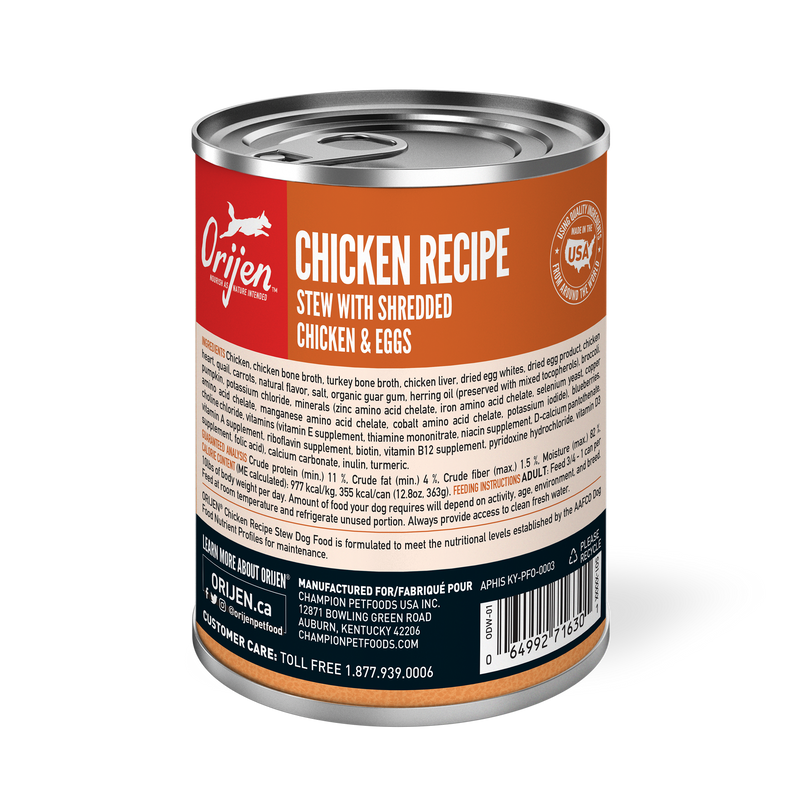 Orijen Chicken Recipe Wet Dog Food