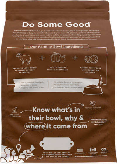 Open Farm Pasture-Raised Lamb & Ancient Grains Dog Food