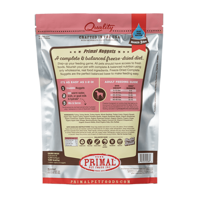 Primal Freeze-Dried Turkey and Sardine Dog Food