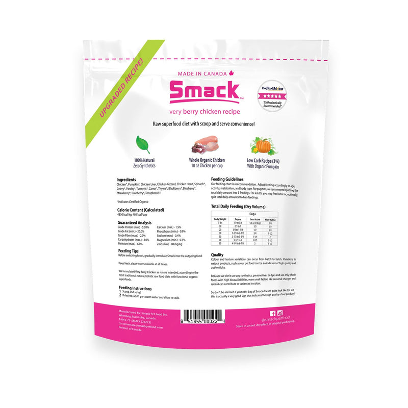 Smack Very Berry Chicken Dog Food