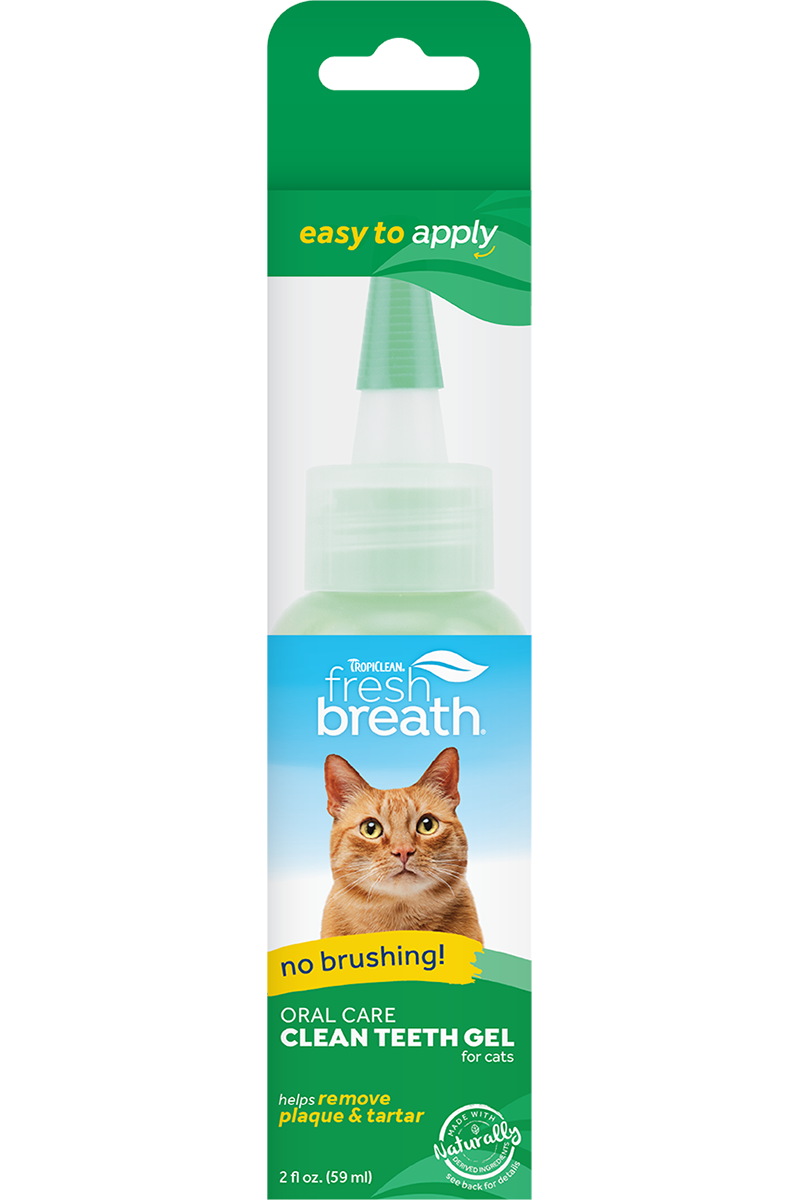 TropiClean Fresh Breath Clean Teeth Oral Care Gel For Cats