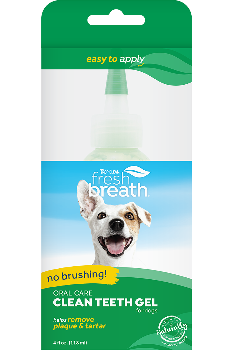 TropiClean Fresh Breath Clean Teeth Oral Care Gel For Dogs