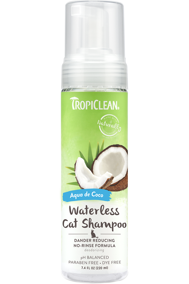 TropiClean Dander Reducing Waterless Shampoo For Cats