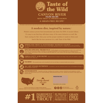 Taste of the Wild Canyon River Feline Recipe with Trout and Salmon Cat Food