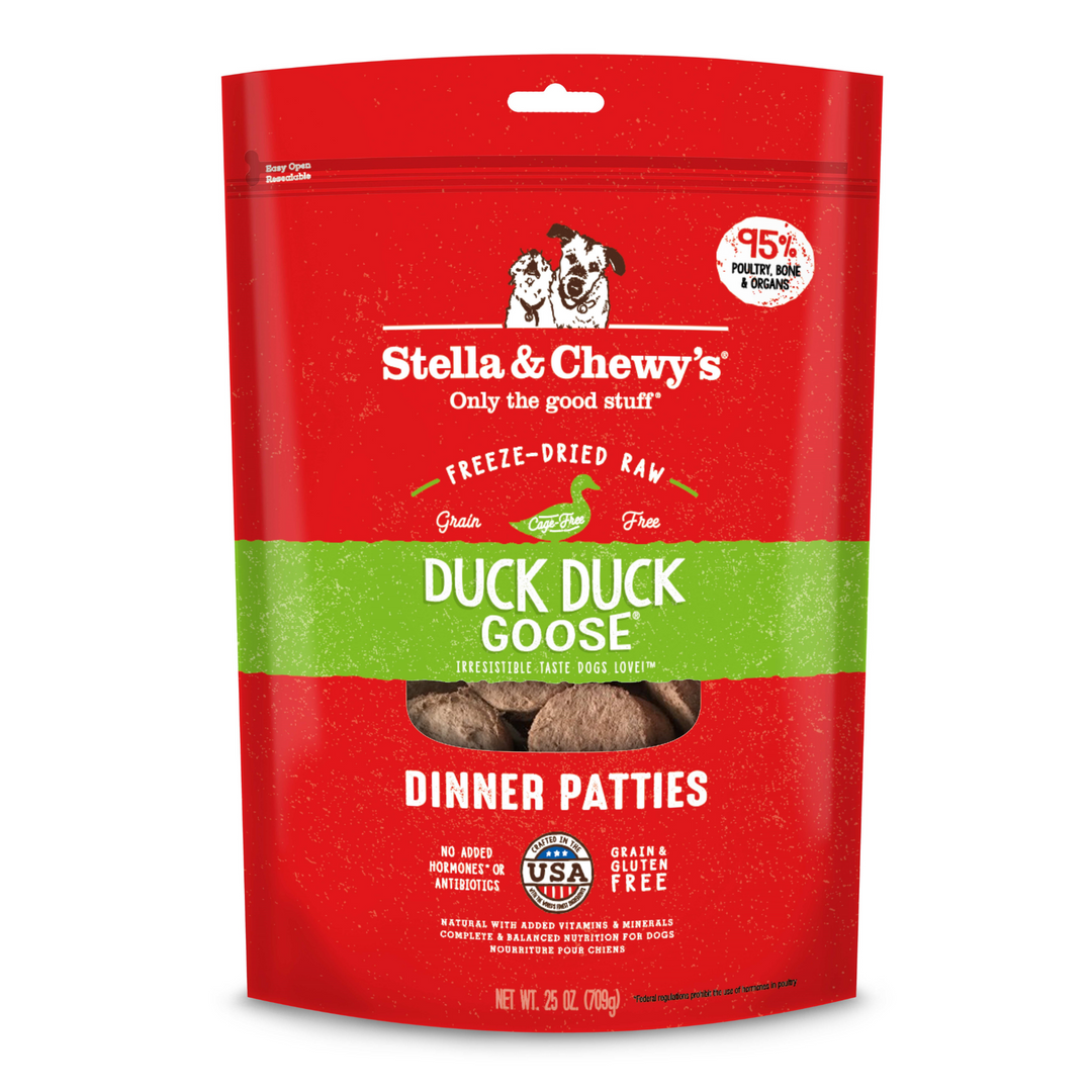 Stella & Chewy's Duck, Duck, Goose Dinner Patties Freeze-Dried Raw Dog Food