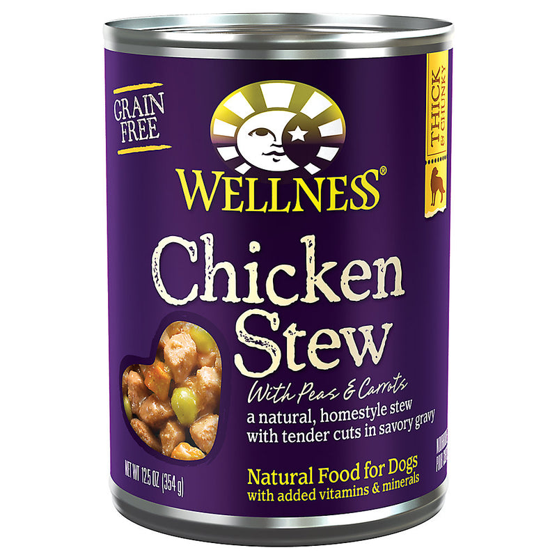 Wellness Chicken Stew with Peas & Carrots Grain-Free Canned Dog Food