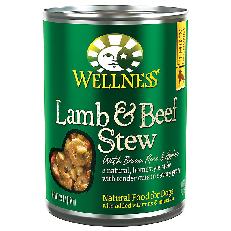 Wellness Lamb and Beef Stew with Brown Rice & Apples Canned Dog Food