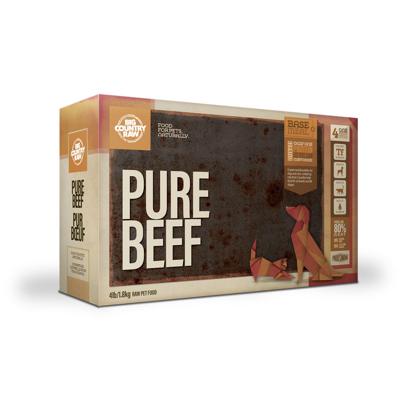 Big Country Raw Pure Beef Carton – 4 Lb