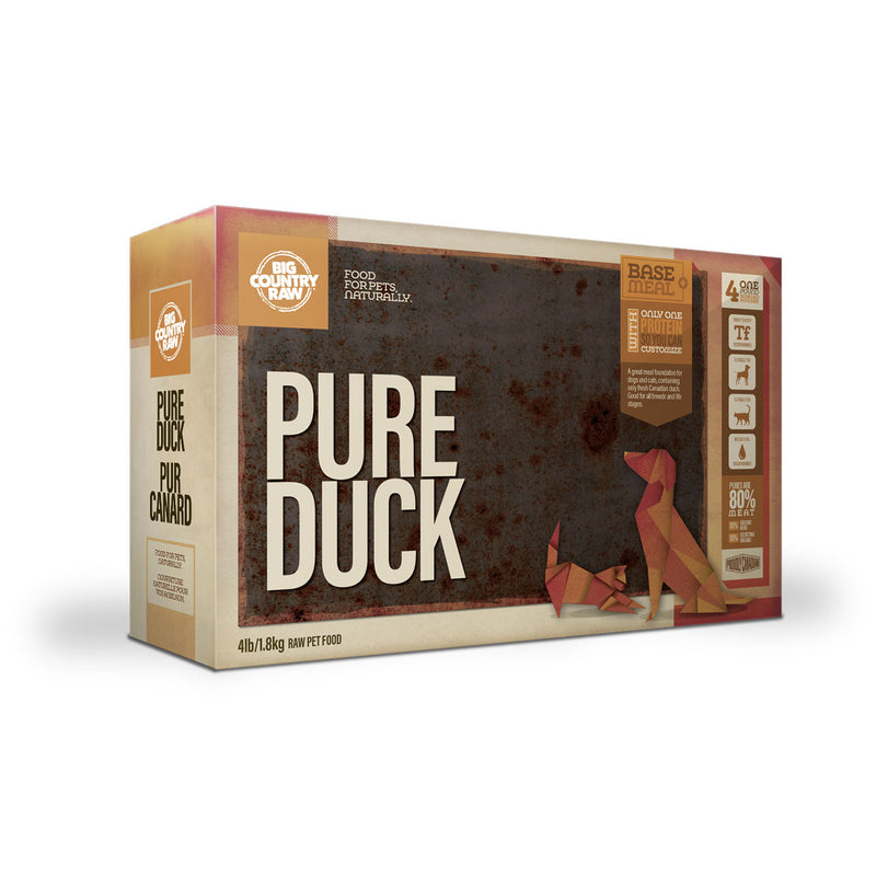 Big Country Raw Pure Duck Carton – 4 Lb