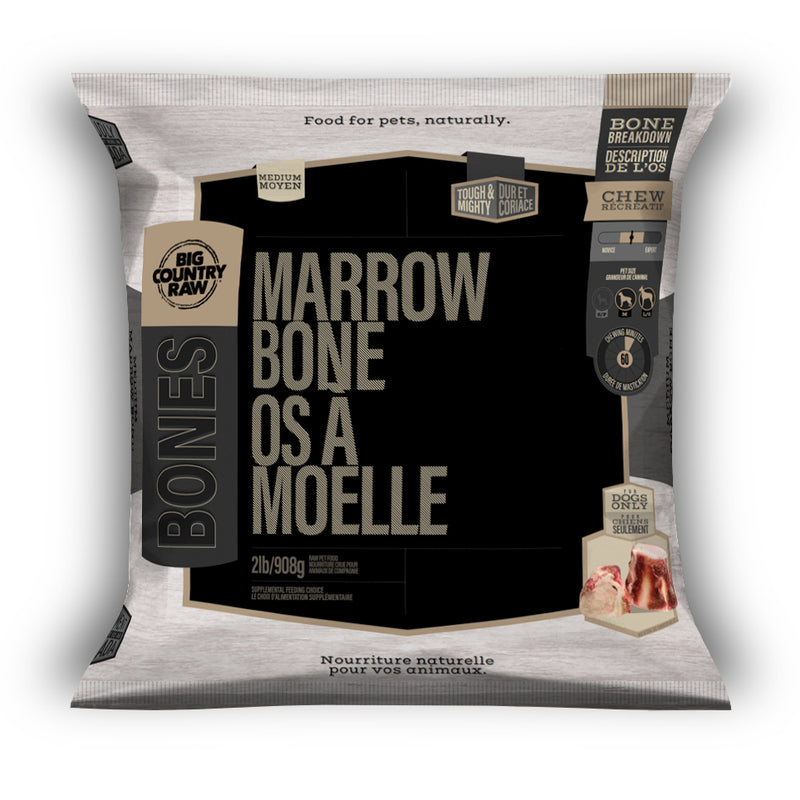 Big Country Raw Beef Marrow Bone Medium - 2 lb
