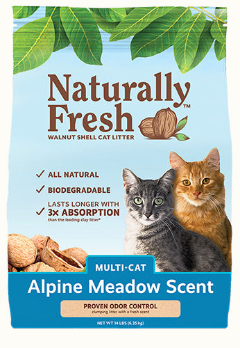 Naturally Fresh Multi-cat Alpine Meadow Scent Walnut Cat Litter