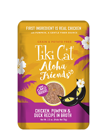 Tiki Cat Aloha Friends Chicken, Pumpkin & Duck Recipe In Broth
