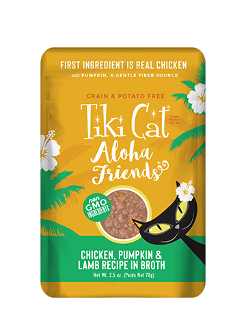 Tiki Cat Aloha Friends Chicken With Pumpkin & Lamb Recipe In Broth