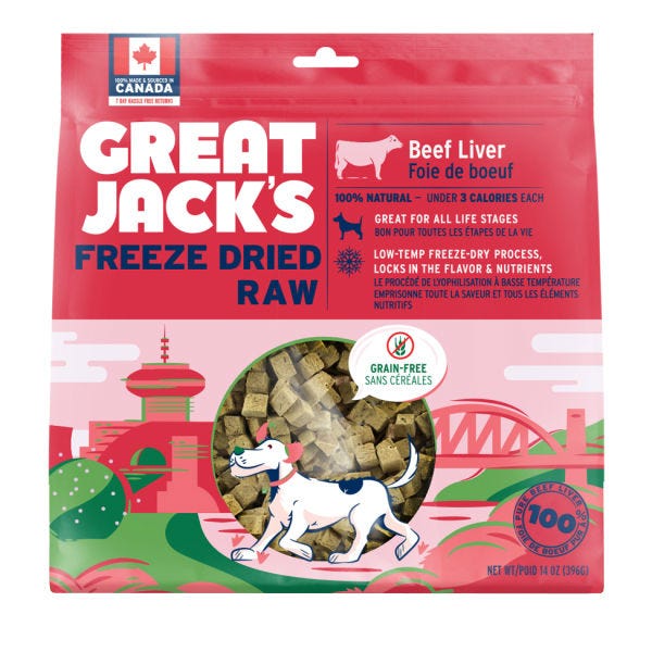 Great Jack's Beef Liver Freeze Dried Raw Dog Treats