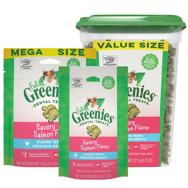 Greenies Feline Salmon Flavour Complete Dental Treats