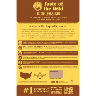 Taste of the Wild High Prairie Canine Formula with Bison & Roasted Venison Dog Food