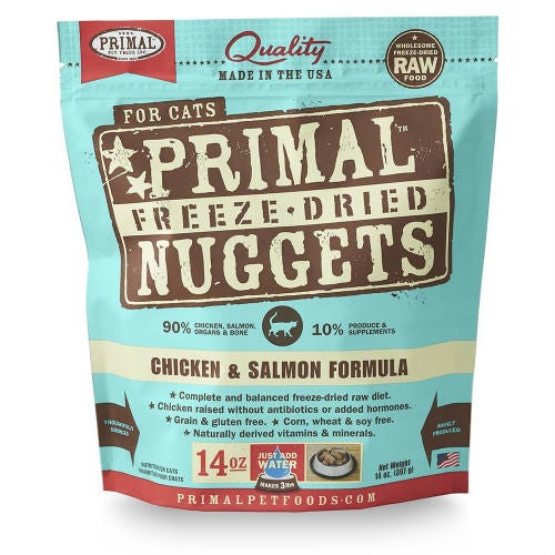 Primal Freeze Dried Chicken & Salmon Nuggets for Cats
