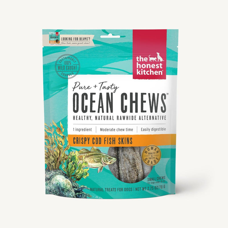 Honest Kitchen Ocean Chews Crispy Cod Fish Skins (Beams) Dog Treats