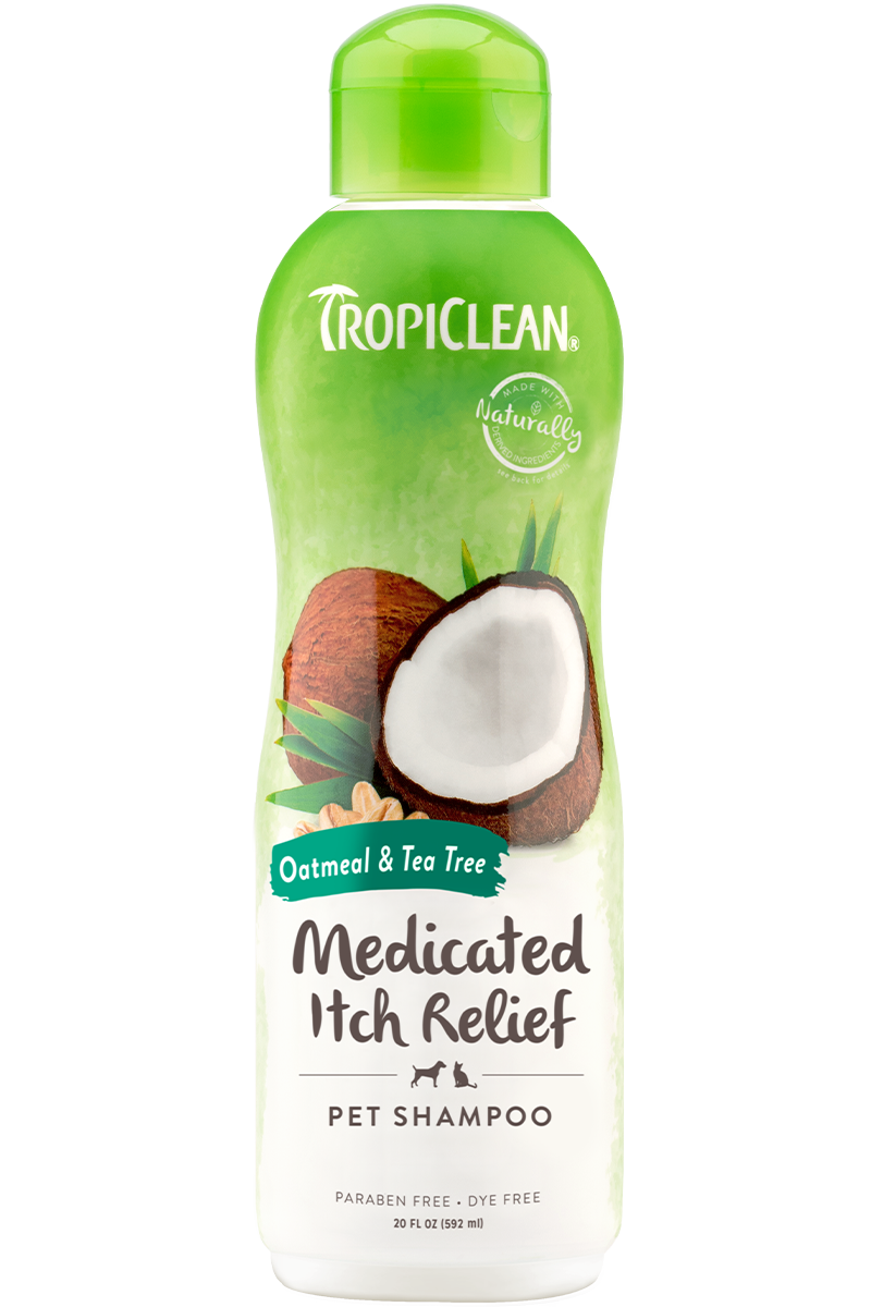 TropiClean Oatmeal and Tea Tree Medicated Shampoo For Pets