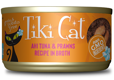 Tiki Cat Manana Grill Ahi Tuna & Prawns in Broth