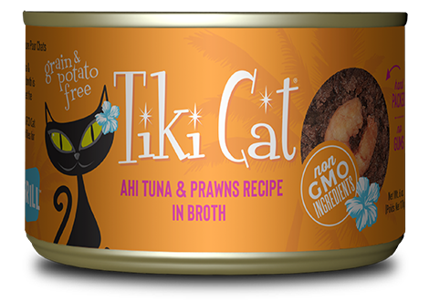 Tiki Cat Manana Grill Ahi Tuna & Prawns in Broth